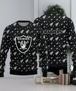 Christmas Sweater Las Vegas Raiders Christmas Pine Tree Patterns Pattern 3D Sweater