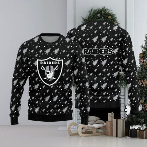 Christmas Sweater Las Vegas Raiders Christmas Pine Tree Patterns Pattern 3D Sweater