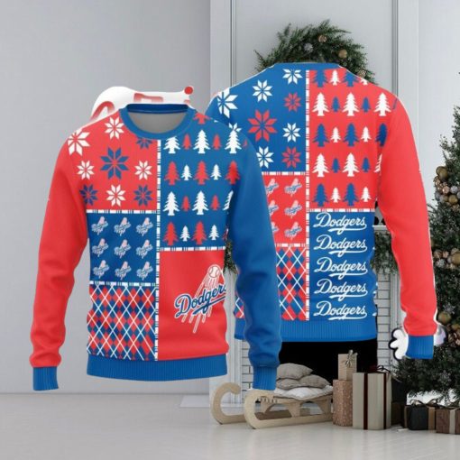 Christmas Sweater Los Angeles Dodgers Christmas Pine Trees Pattern Limited Edition 3D Sweater