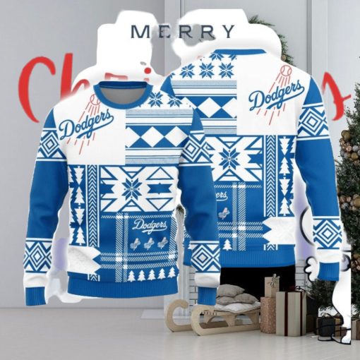 Christmas Sweater Los Angeles Dodgers Christmas Snowflakes Pattern Limited Edition 3D Sweater