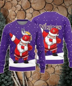 Christmas Sweater Minnesota Vikings Dab Santa Limited Edition 3D Sweater