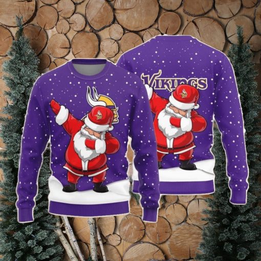 Christmas Sweater Minnesota Vikings Dab Santa Limited Edition 3D Sweater