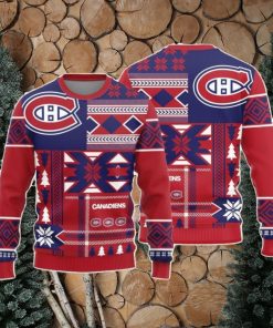 Christmas Sweater Montreal Canadiens Christmas Snowflakes Pattern Limited Edition 3D Sweater