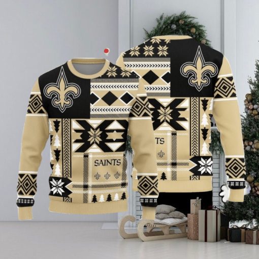 Christmas Sweater Orleans Saints Christmas Snowflakes Pattern Limited Edition 3D Sweater