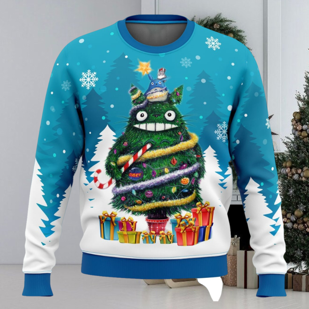 Christmas Totoro My Neighbor Totoro Ugly Christmas Sweater teejeep