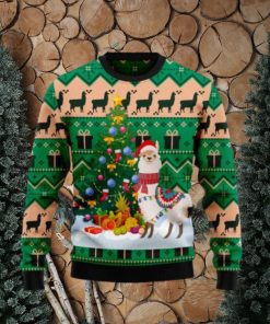 Christmas Tree Llama Ugly Christmas Sweater Gift Knitting Sweater