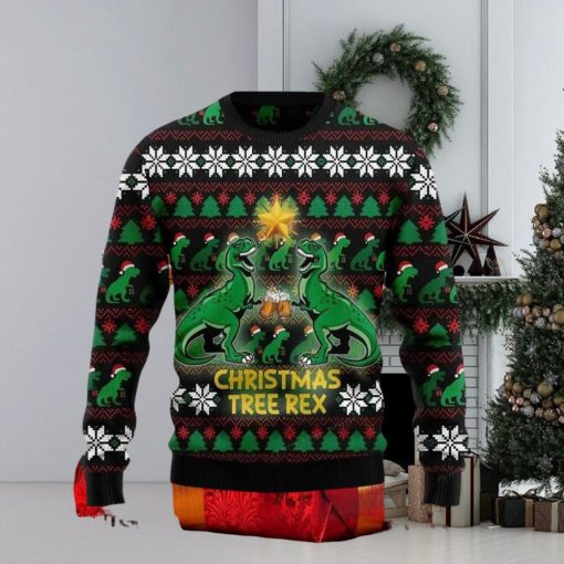 Christmas Tree Rex Drink Beer Ugly Christmas Sweater Impressive Gift For Men And Women