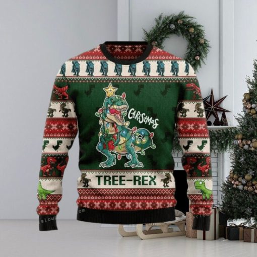 Christmas Tree Rex Womens Ugly Sweater