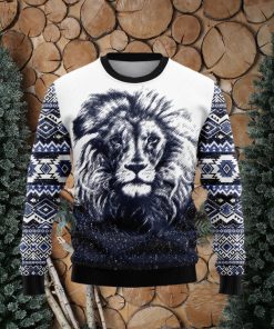 Christmas Ugly Sweater Awesome Lion Funny Gift For Men And Women