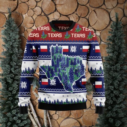 Christmas Ugly Sweater Awesome Texas Bluebonnet Funny Gift For Men And Women