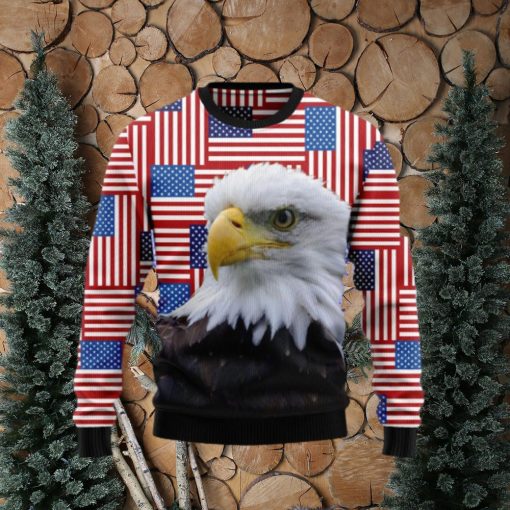 Christmas Ugly Sweater Bald Eagle Funny Gift For Men And Women