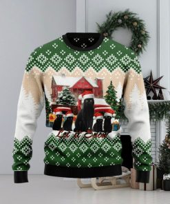 Christmas Ugly Sweater Black Cat Let It Snow Funny Sweater Gift For Men And Women