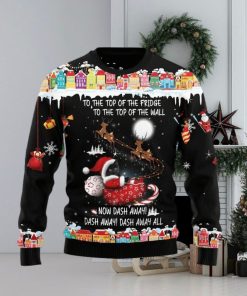 Christmas Ugly Sweater Black Cat Sleigh Christmas Funny Sweater Gift For Men And Women