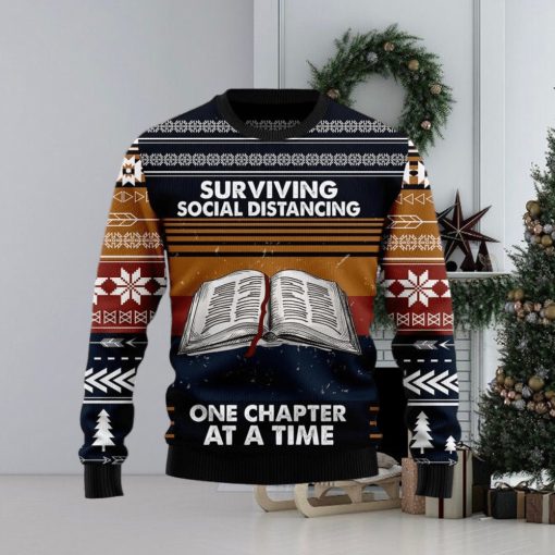 Christmas Ugly Sweater Book Retro Vintage Funny Sweater Gift For Men And Women