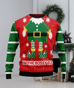 Christmas Ugly Sweater Bossy Elf Funny Sweater Gift For Men And Women