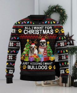 Christmas Ugly Sweater Bulldog Christmas Funny Sweater Gift For Men And Women