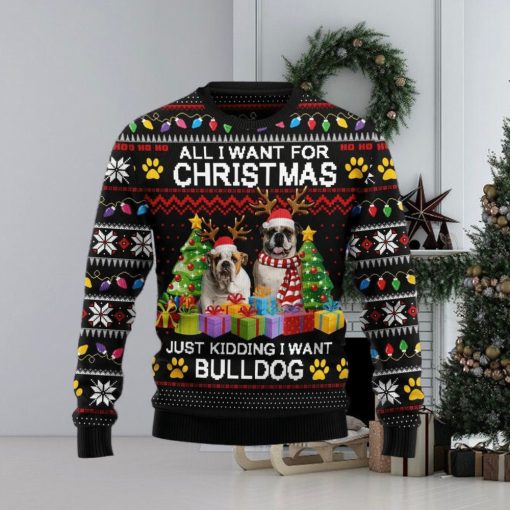 Christmas Ugly Sweater Bulldog Christmas Funny Sweater Gift For Men And Women