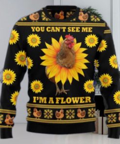 Christmas Ugly Sweater Chicken Sunflower Funny Sweater Gift For Men And Women