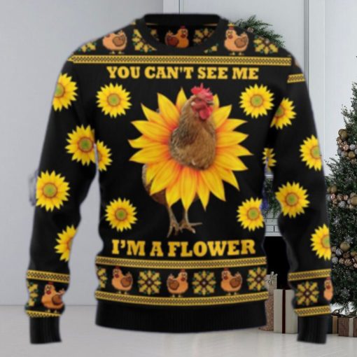 Christmas Ugly Sweater Chicken Sunflower Funny Sweater Gift For Men And Women