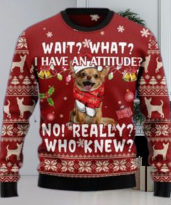 Christmas Ugly Sweater Chihuahua Attitude Funny Sweater Gift For Men And Women