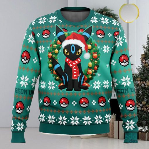 Christmas Umbreon Pokemon 3D Ugly Christmas Sweater Unisex Christmas Sweater For Men And Women