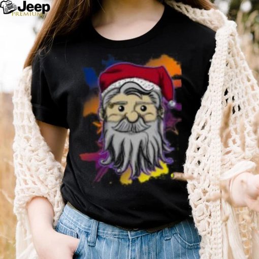 Christmas Vintage Santa Clause Pierced’ Unisex Poly Cotton T Shirt