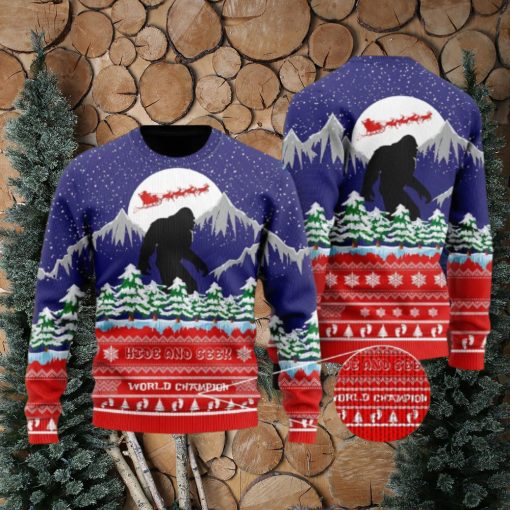 Christmas With Bigfoot Ugly Christmas Sweater