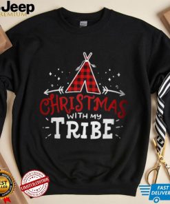 Christmas With My Tribe Buffalo Plaid Fami T Shirt