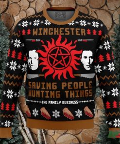 Christmas With The Winchesters Supernatural Casual Ugly Sweater