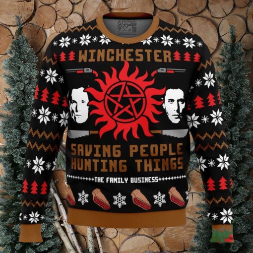 Christmas With The Winchesters Supernatural Casual Ugly Sweater