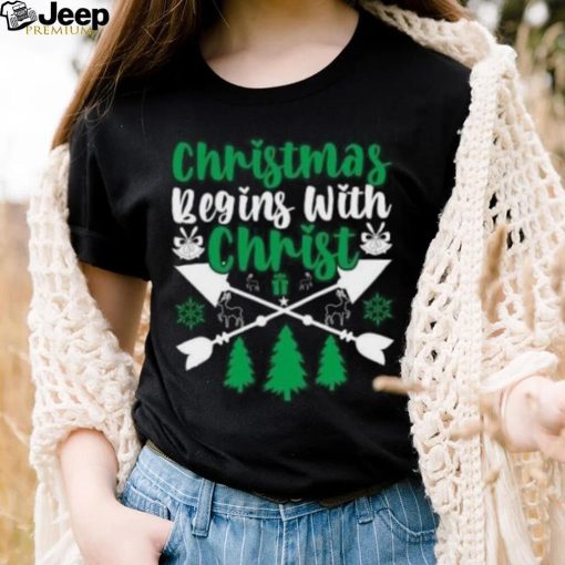 Christmas beging with Christ icon Christmas T Shirt