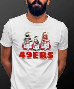 Christmas lights NFL Gnomes San Francisco 49ers football funny shirt