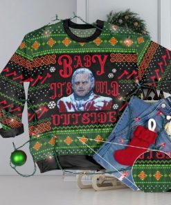 Christmas the shinning baby it’s cold outside Knitted 3D Sweater For Christmas