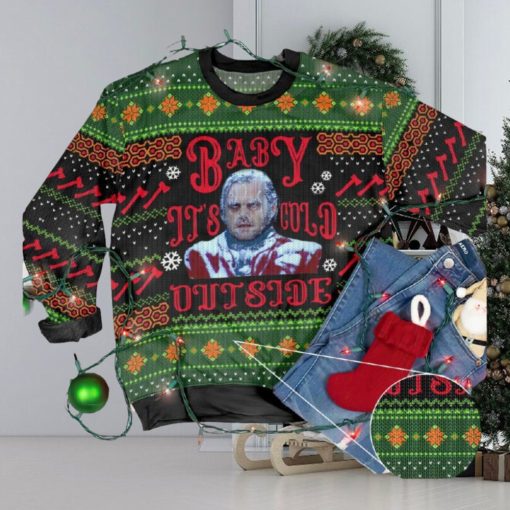 Christmas the shinning baby it’s cold outside Knitted 3D Sweater For Christmas