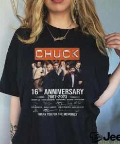 Chuck 16th Anniversary 2007 – 2023 Thank You For The Memories T Shirt