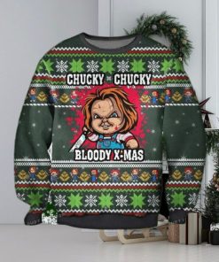 Chucky Chucky – Bloody X mas Horror Movie Ugly Sweater For Woman