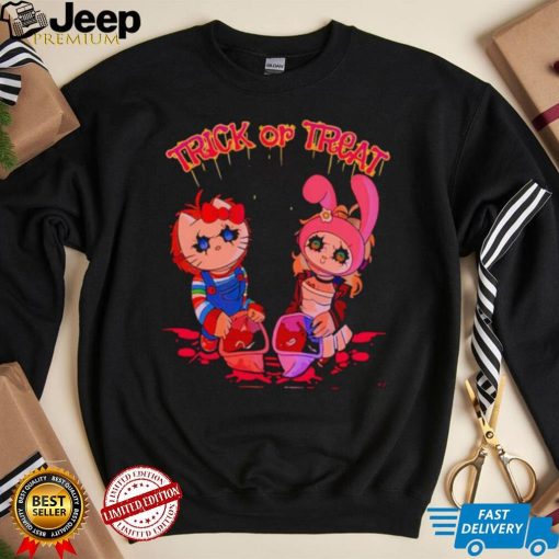 Chucky and Tiffany Hello Kitty Trick or Treat shirt