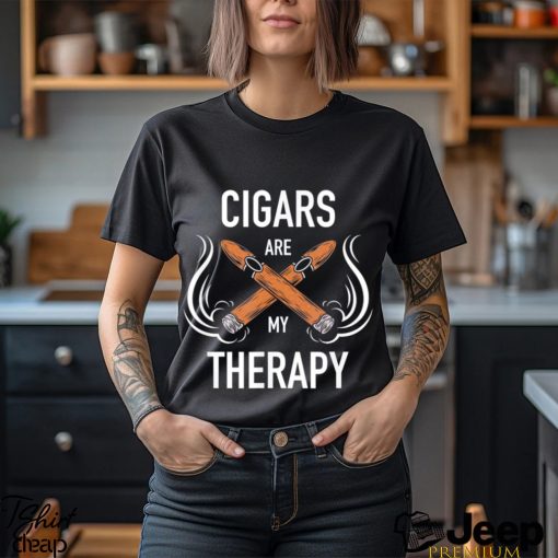 Cigars are my therapy logo shirt