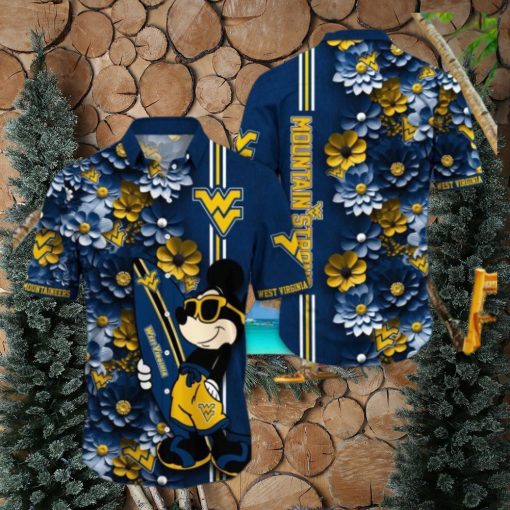 West Virginia Mountaineers Hawaiian Shirt Mickey Love Surfing Trending Summer Gift