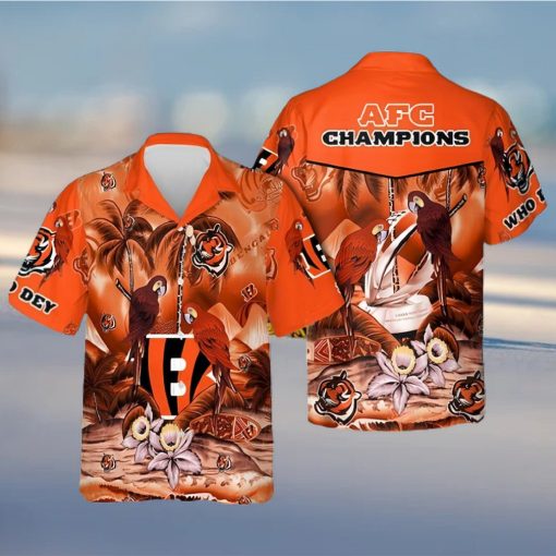 Cincinnati Bengals AFC Champions Aloha Beach Hawaiian Shirt