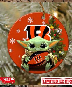 Cincinnati Bengals Baby Yoda NFL 2023 Christmas Tree Decorations Ornament