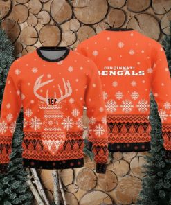 Cincinnati Bengals Christmas Reindeer Knitted Sweater