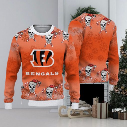 Cincinnati Bengals Christmas Skull Hot Trending Ugly Sweater For Fans