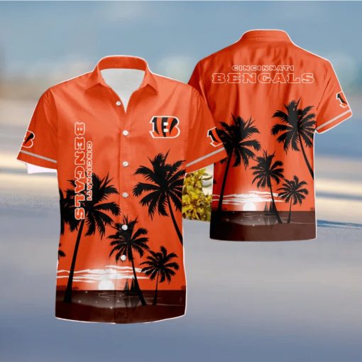 Cincinnati Bengals Coconut Night Moon Summer Hawaiian Shirt And Short