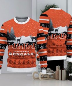 Cincinnati Bengals Fans Reindeers Pattern Ugly Christmas Sweater Gift