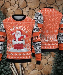 Cincinnati Bengals Fans Santa Claus Pattern Ugly Christmas Sweater Gift