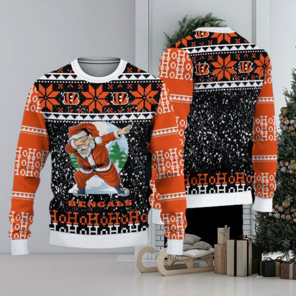 Cincinnati Bengals Fans Santa Claus Ugly Christmas Sweater Gift