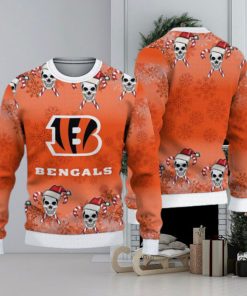 Cincinnati Bengals Fans Skull Cookies Ugly Christmas Sweater