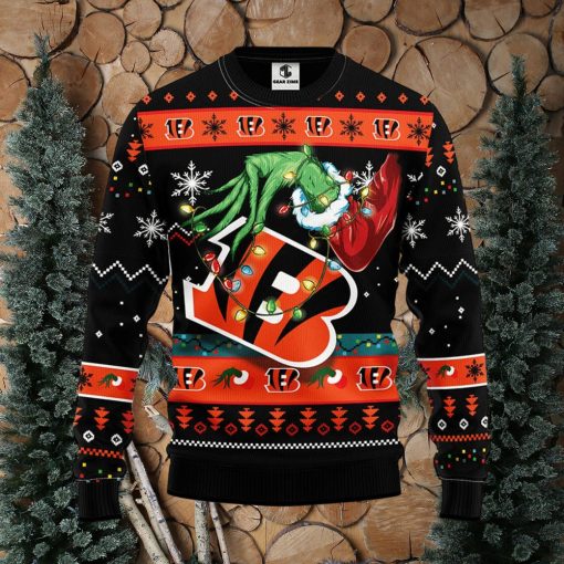 Cincinnati Bengals Grinch Christmas Ugly Sweater