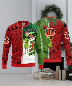 Cincinnati Bengals Grinch & Scooby Doo Christmas Ugly Sweater 1